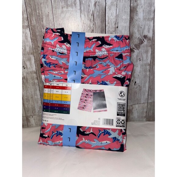 Members Mark Men's Resort Swim Trunks Coral Shark UPF 50+ Quick Dry 7" Inseam Lg - Picture 4 of 6